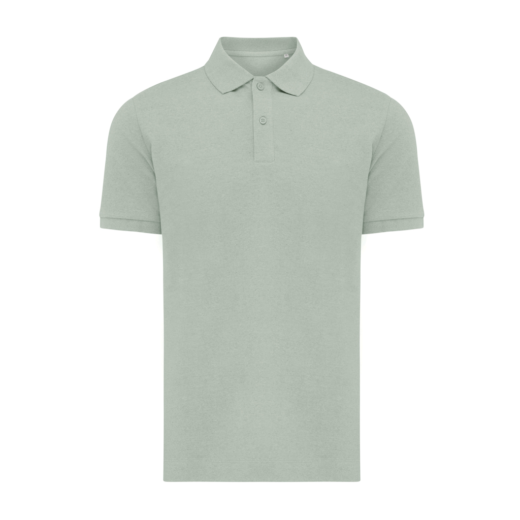 Polo unisexe en coton recyclé et bio certifiés Iqoniq Yosemite 220 g_Iceberg green
