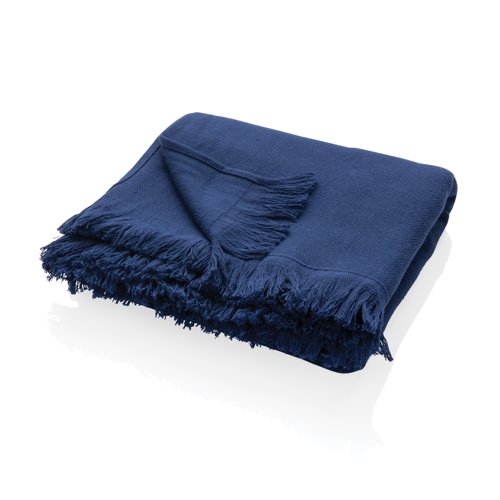 Serviette hammam en coton recyclé Ukiyo Keiko 200 g_Bleu marine