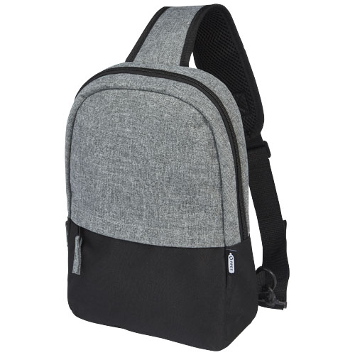 Sac bandoulière en polyester recyclé certifié Reclaim 3,5 L_Noir/Gris