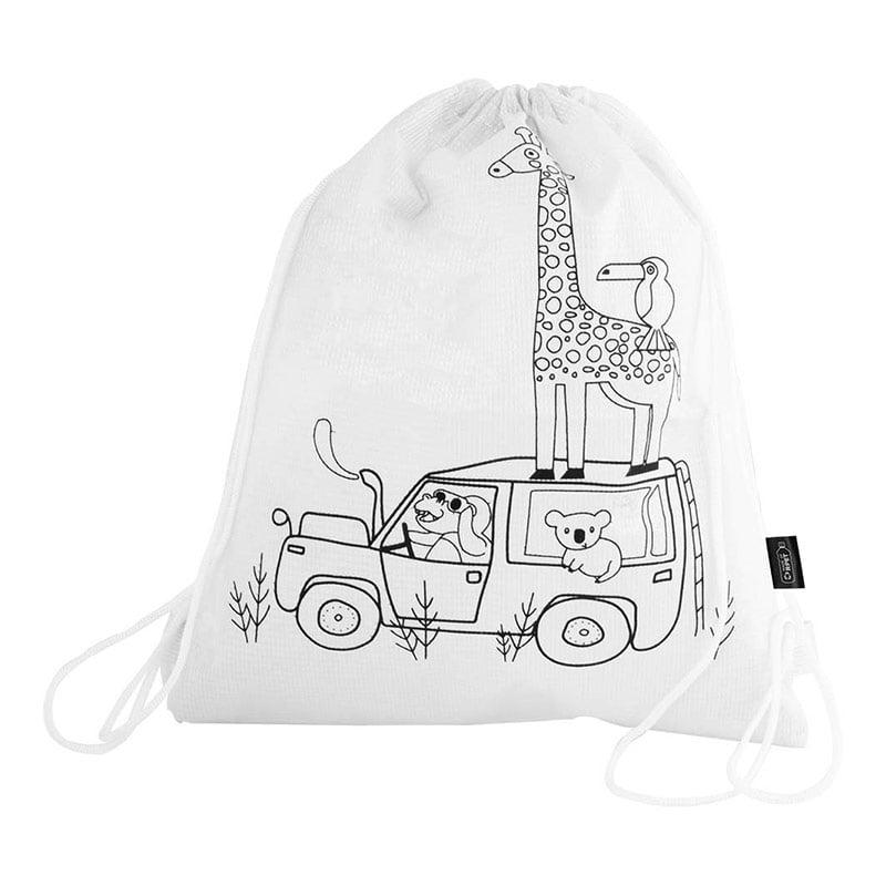 Sac à dos enfant en polyester recyclé rPET à colorier Safun_02