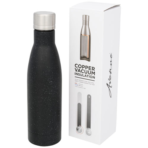 Gourde isotherme en inox tacheté Vasa 500 mL_Noir