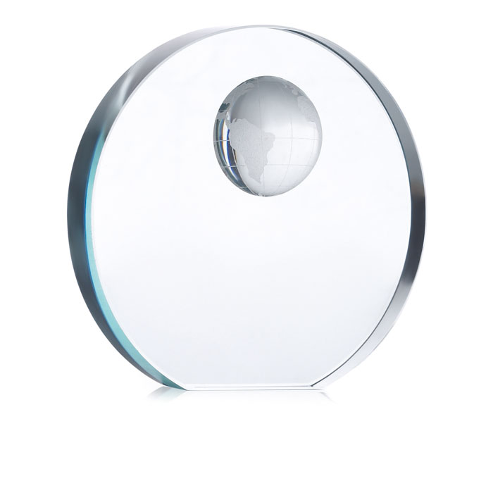 Trophée globe en verre Mondal_Transparent