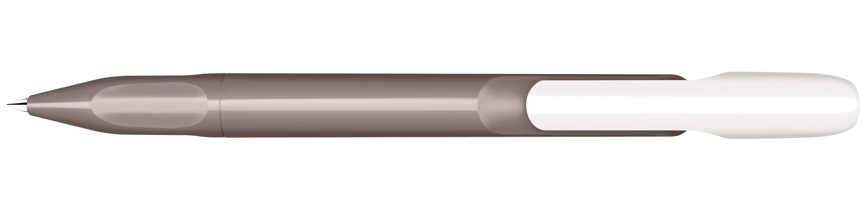 Stylo à bille publicitaire en plastique recyclé Evoxx Duo Polished Recycled_01