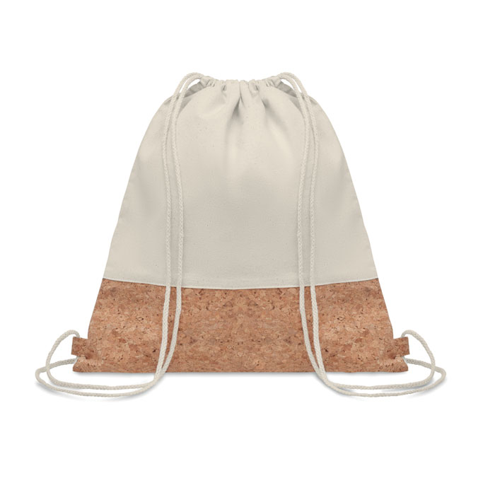 Gym bag en coton et liège Illa 160 g_Beige