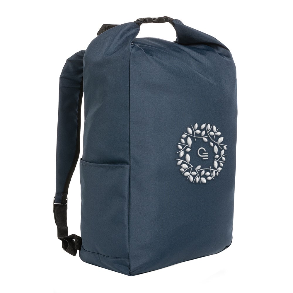 Sac à dos publicitaire en rPET Imapct Aware Rolltop bleu