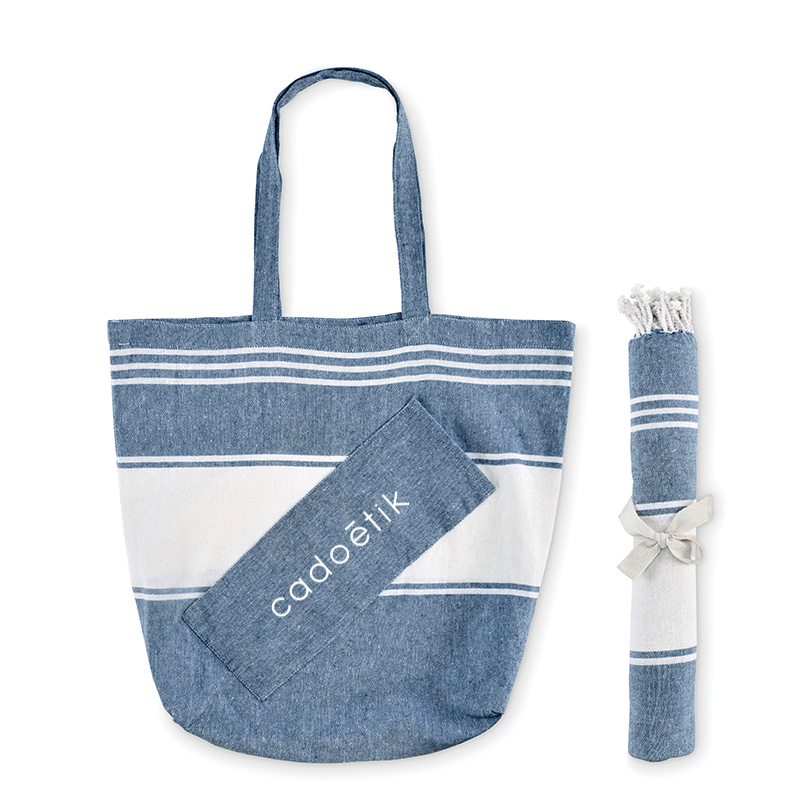 Serviette fouta personnalisée avec sac de plage Hummum 180 g_01