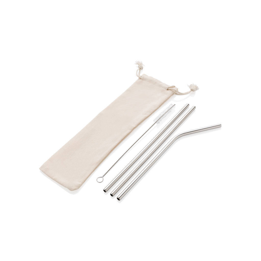 Set de pailles en inox Slurp_Argent