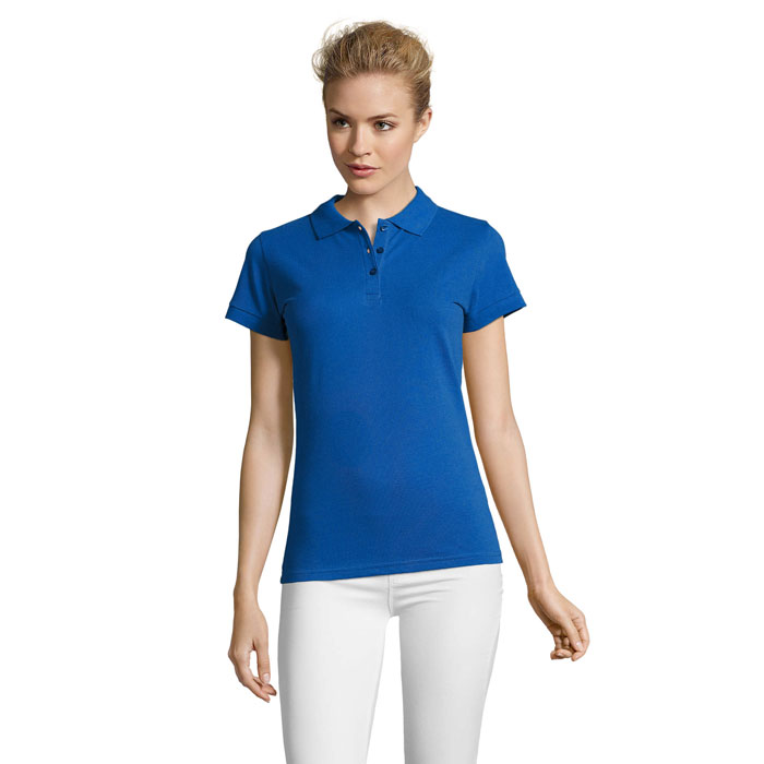 Polo femme en coton certifié Perfect 180 g_Royal