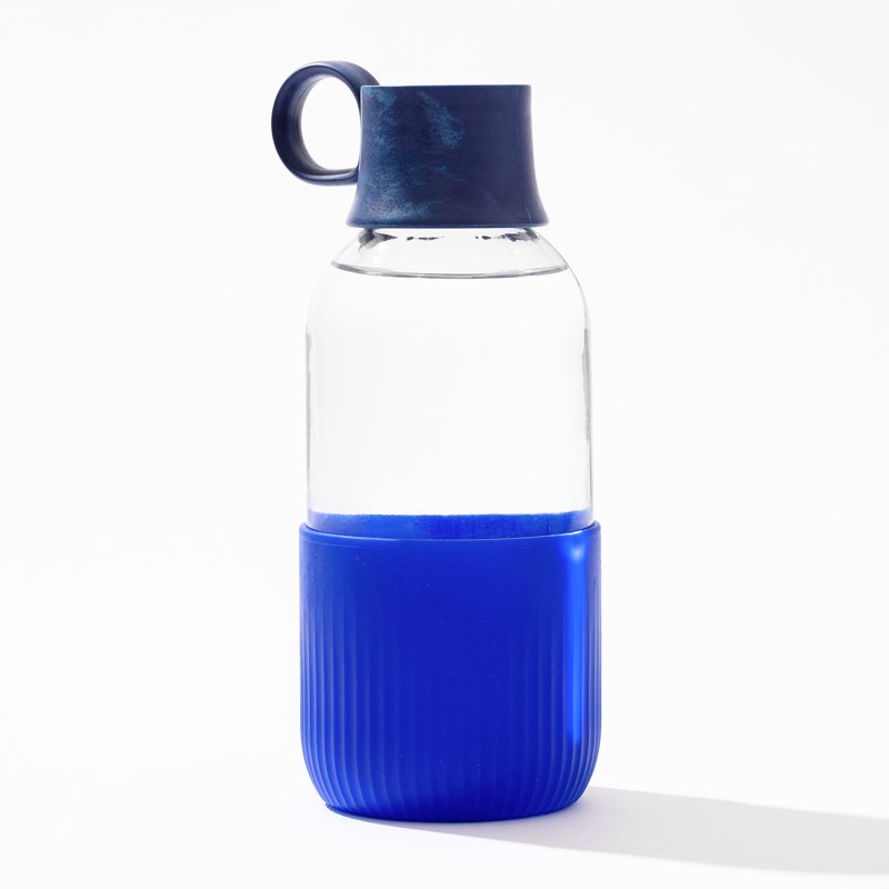 Gourde Gobi Indoor en verre recyclé 500 mL_Bleu foncé
