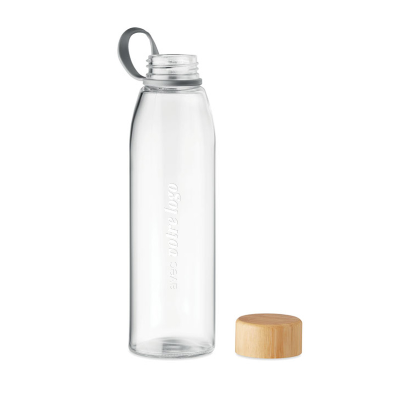 Bouteille en verre et bambou Fjord White 500 mL_02