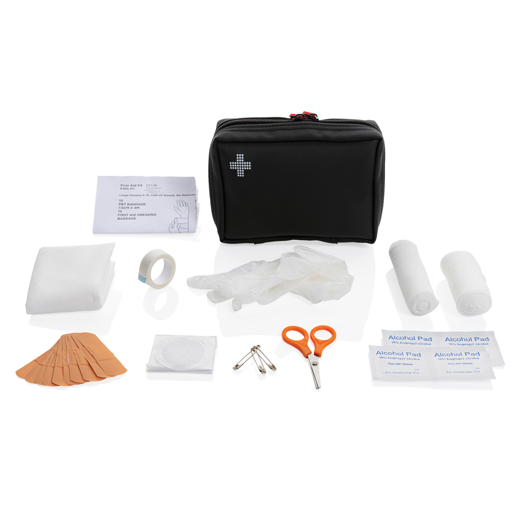 Trousse de premiers secours en polyester recyclé certifié Sikour_Noir