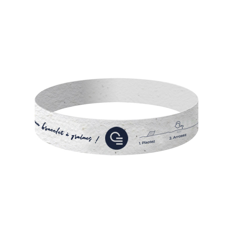 Plante personnalisée - Goodies festival - Bracelet personnalisable à graines Greeen
