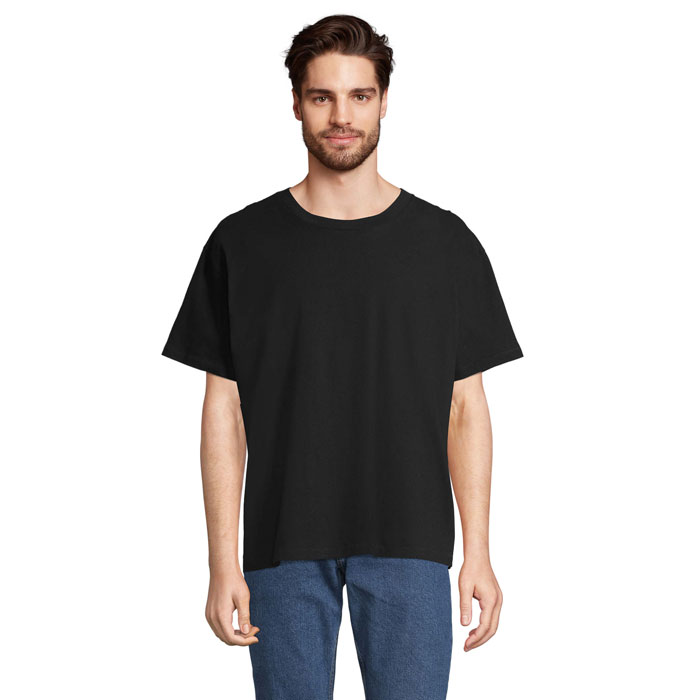 T-shirt unisexe oversize en coton recyclé Legacy 220 g_Noir profond