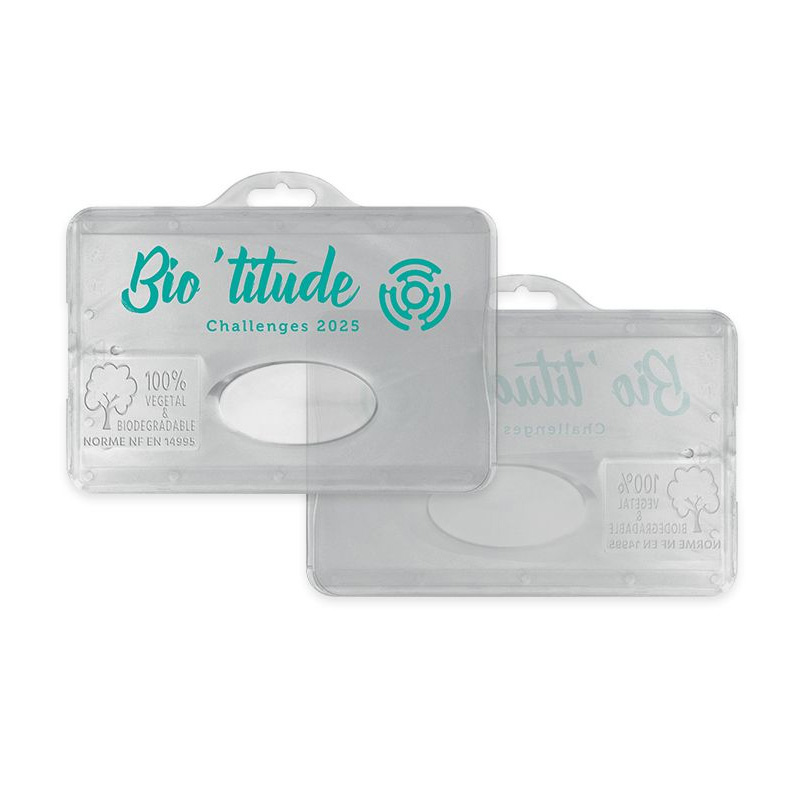 Porte-badge nominatif en plastique végétal Badfor_03