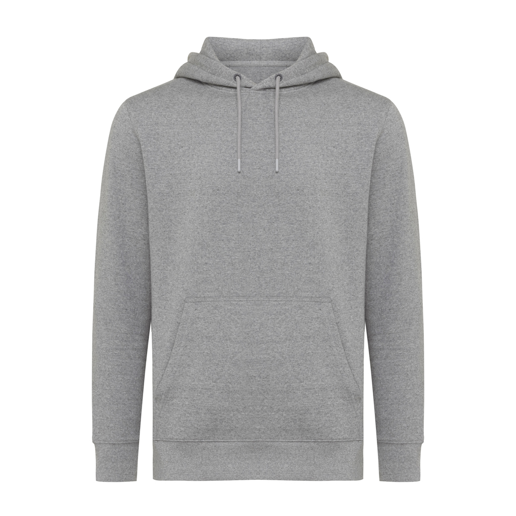 Sweat à capuche unisexe en coton bio et recyclé certifié Iqoniq Rila 280 g_Light heather anthracite