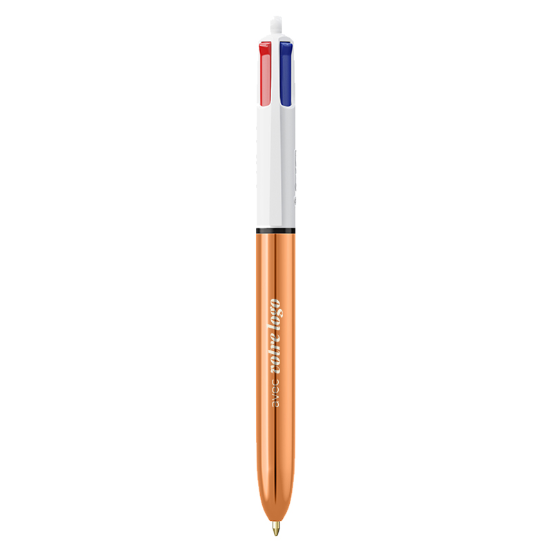 Stylo bille publicitaire BIC® 4 Couleurs Shine - Coloris argent