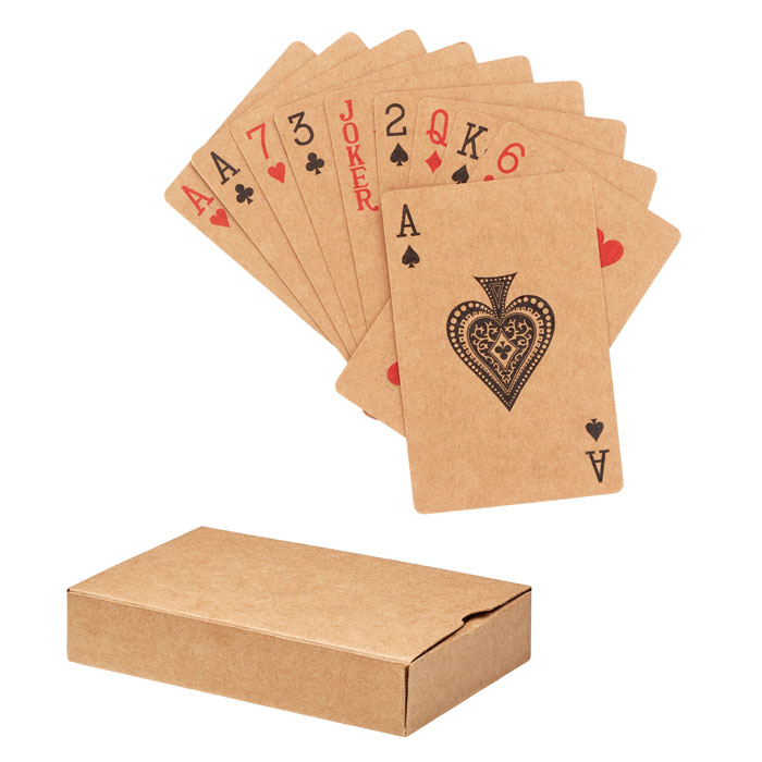 Jeu de 54 cartes en papier recyclé Aruba Plus _Beige