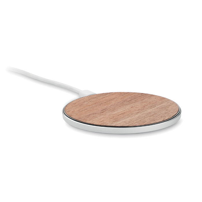 Chargeur à induction en alu recyclé et bois Neuz_Bois