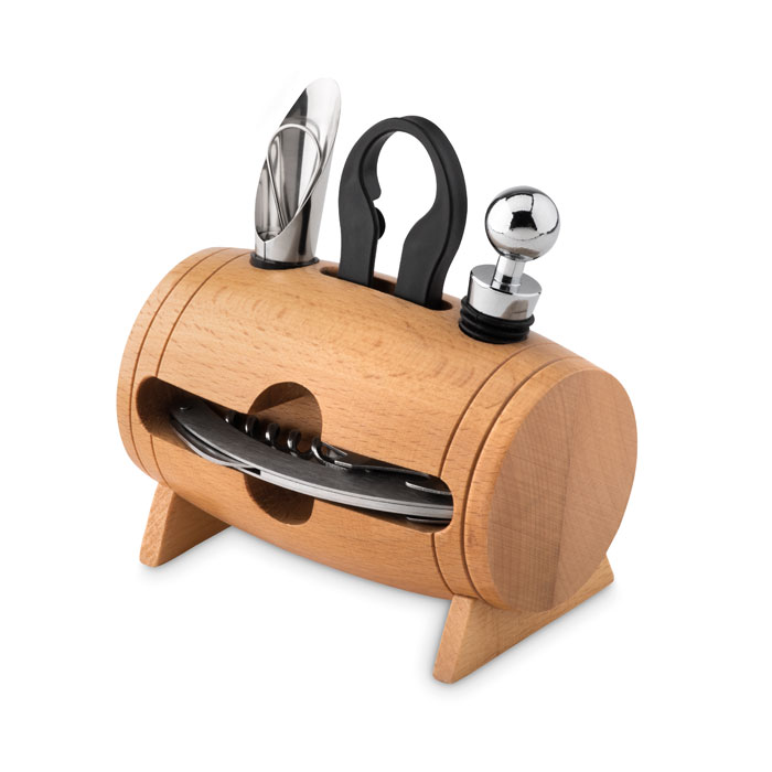 Set de 4 accessoires à vin en bois Bota_Bois