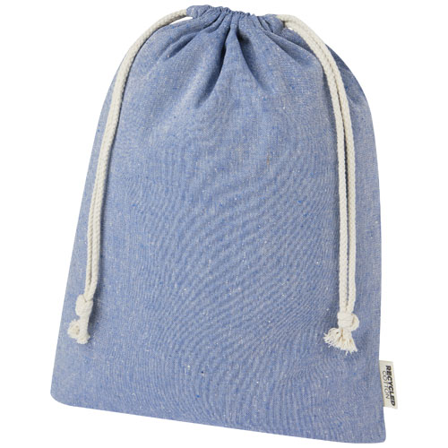 Sac en coton recyclé personnalisé Pheebs 150 g 30 x 42 cm_Bleu bruyère