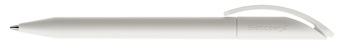 Stylo bille en plastique végétal Biotic DS3_Blanc
