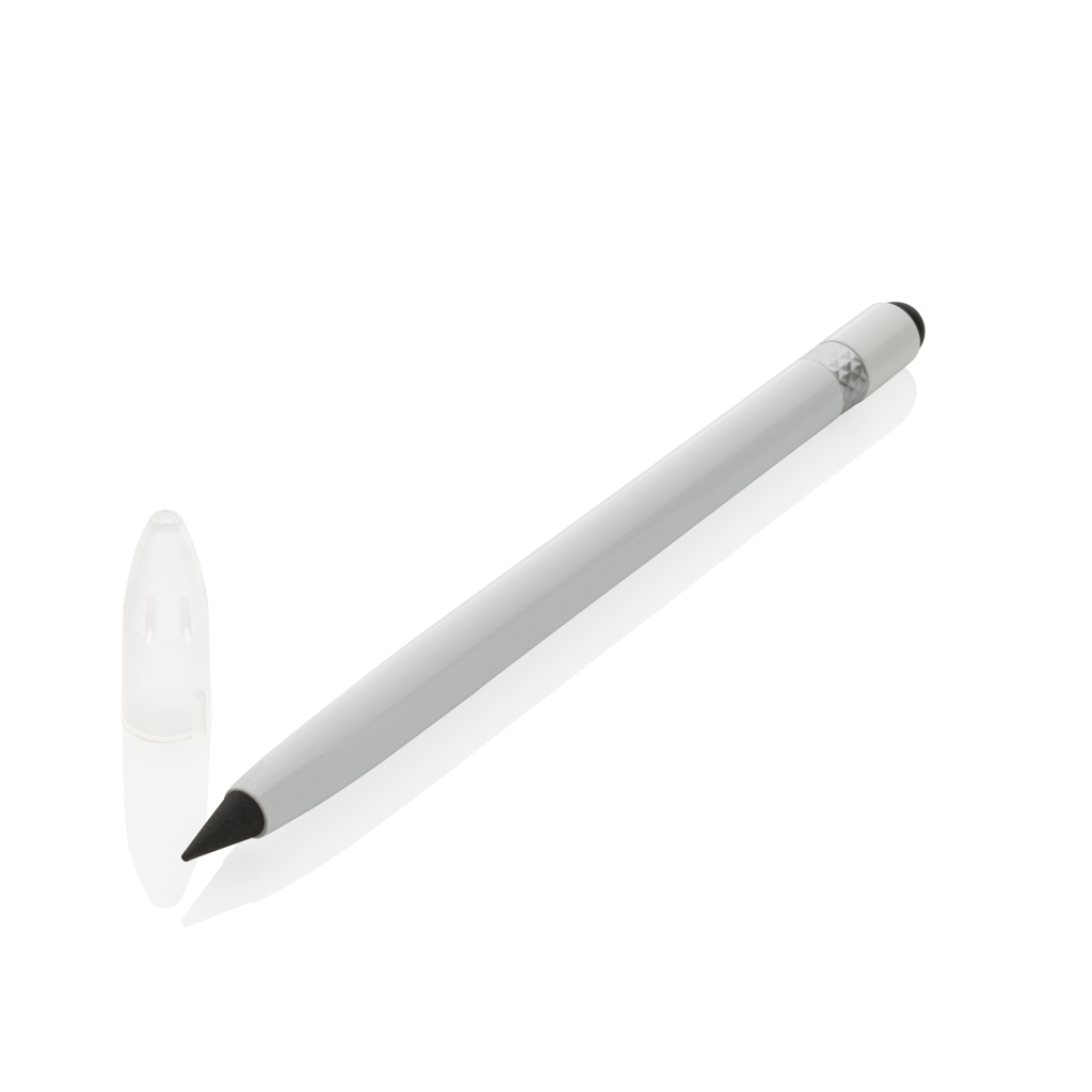 Crayon inusable en aluminium avec gomme Tree Free Infinity 2_Blanc