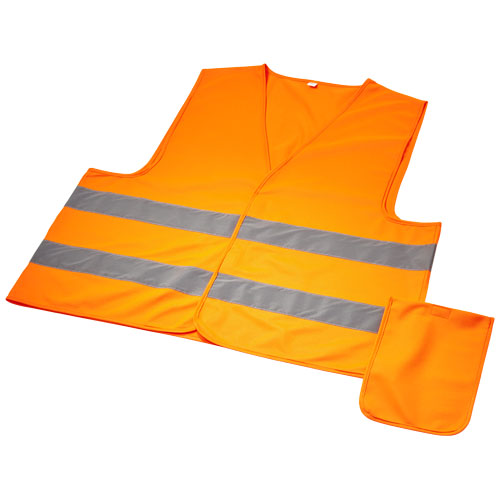 Gilet de sécurité avec étui_Orange néon