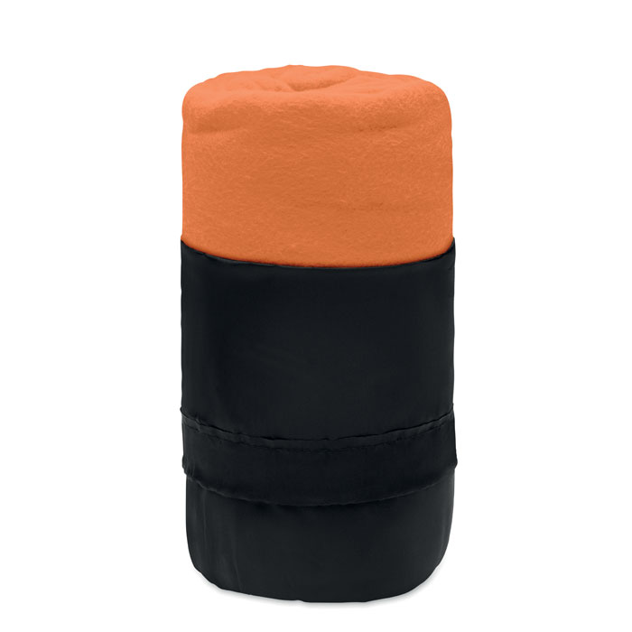 Couverture polaire en polyester recyclé rPET Musala 120x150cm 180g_Orange