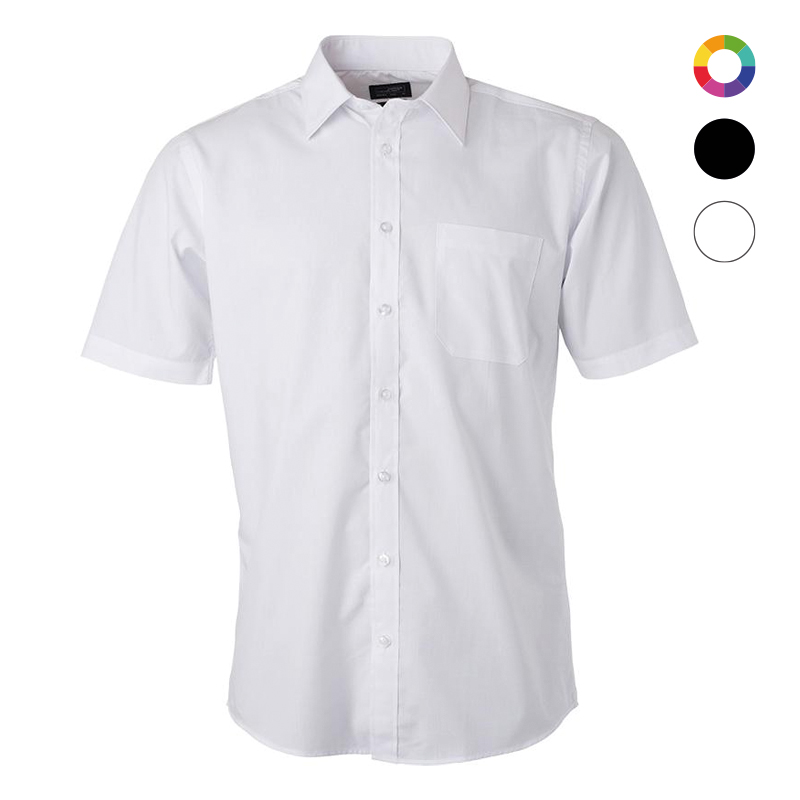 Chemise homme manches courtes en coton et polyester certifiés Daiber_02