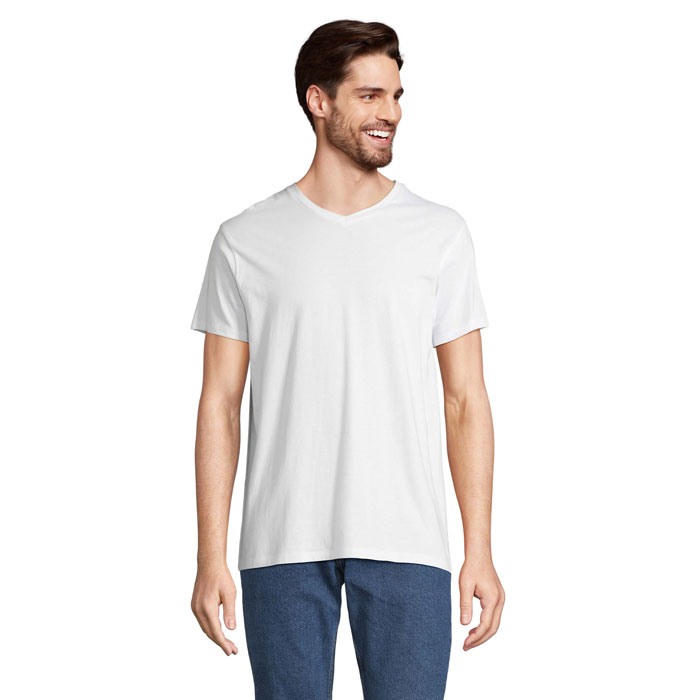 T-shirt publicitaire homme Regent V 150 g_Blanc