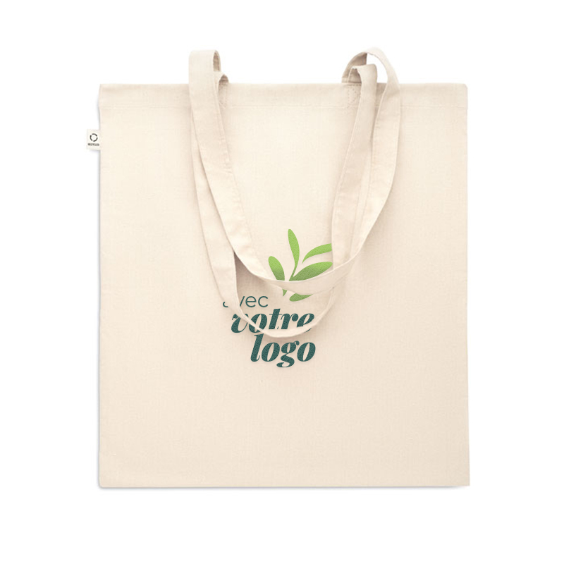 Tote bag en coton et polyester rPET recyclés Viveka 140 g_02