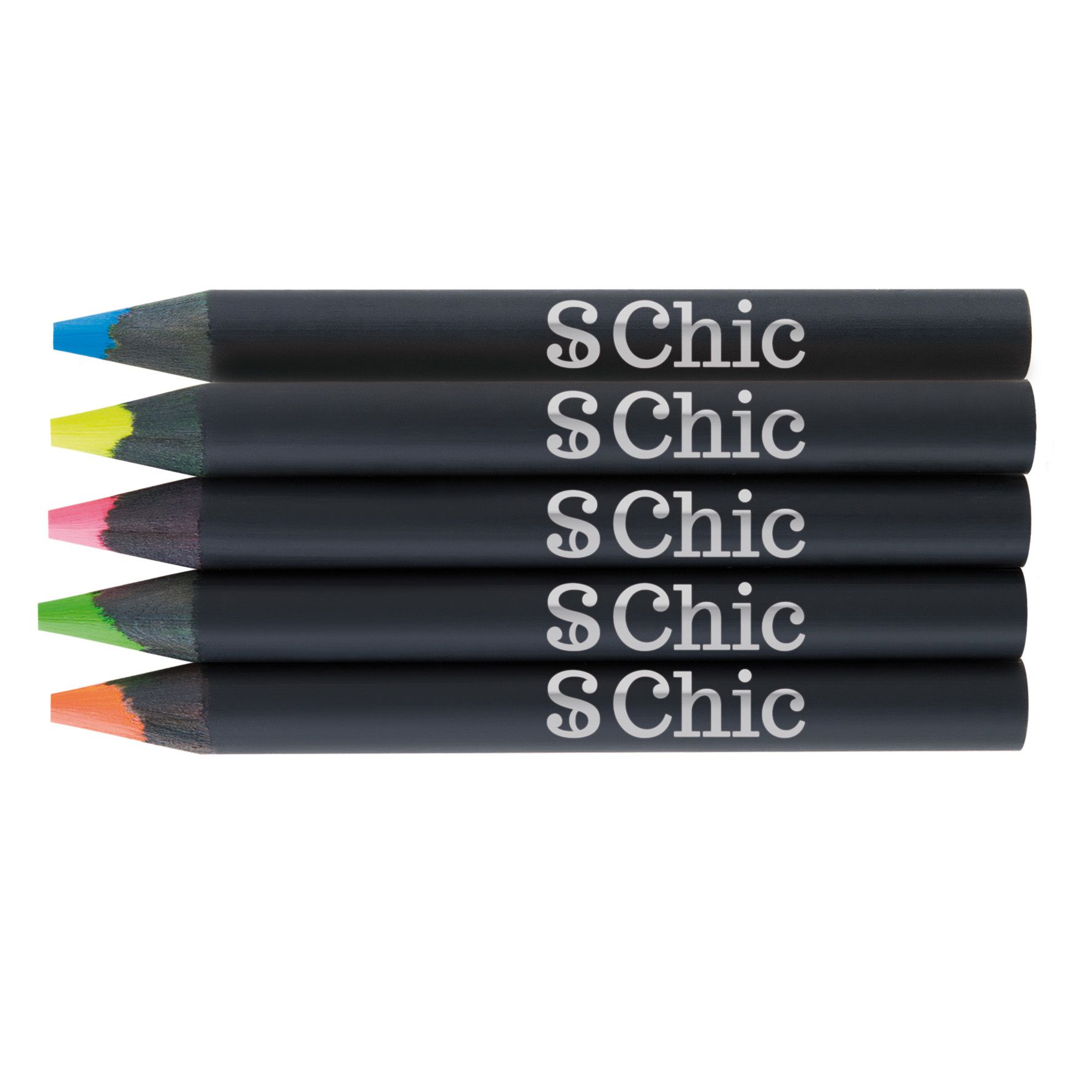 Crayon surligneur fluo en bois 8,7 cm Black Indiv _03