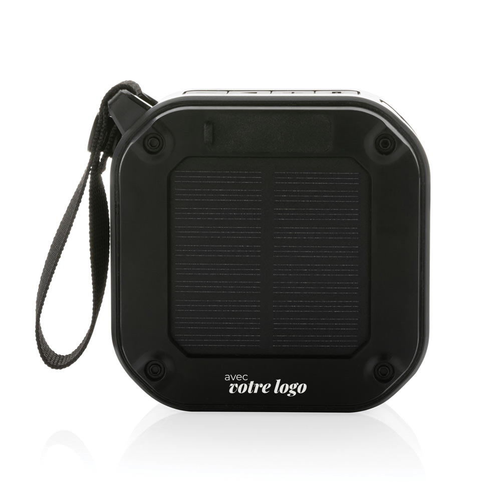 Enceinte solaire personnalisée 3 W en plastique recyclé certifié Sunwave_02