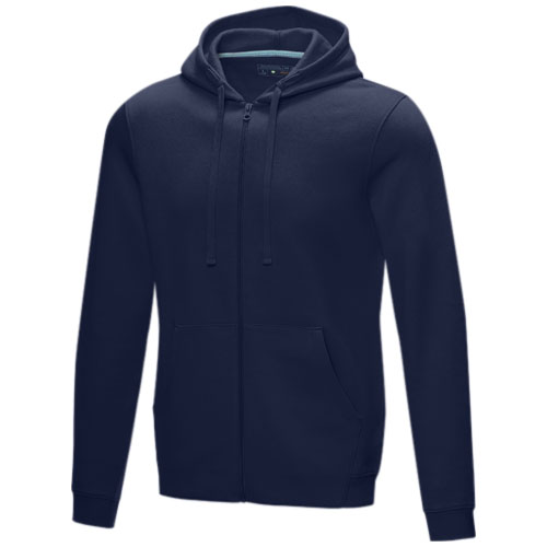 Sweat homme en coton bio certifié et polyester recyclé Ruby 280 g_Marine
