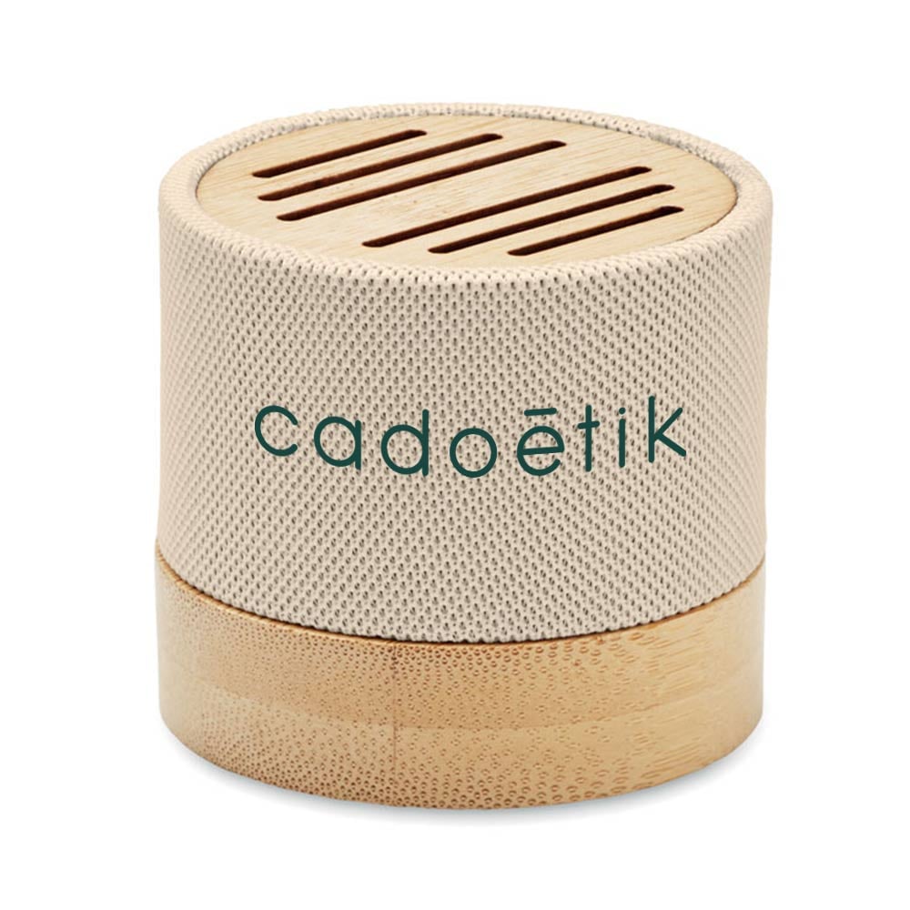 Enceinte nomade en bambou et polyester recyclé rPET Bool_1