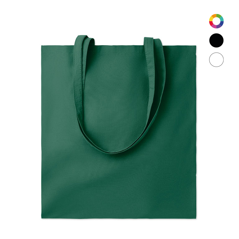 Sac en coton publicitaire 140 g Cottonel + - sac shopping personnalisé vert 