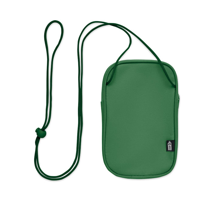 Pochette pour téléphone en polyester recyclé rPET Korovin Pouch_Vert