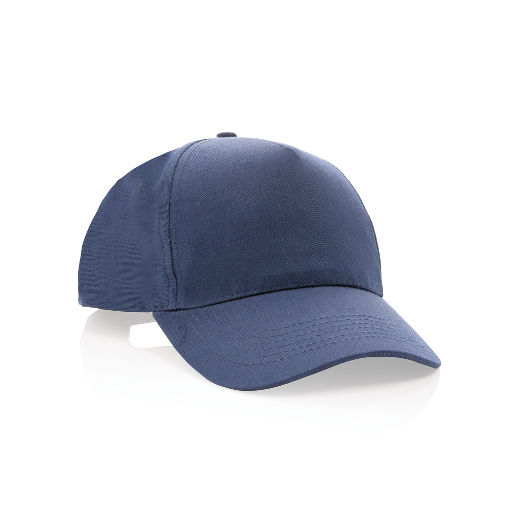 Casquette en coton recyclé 5 pans Impact _Bleu marine