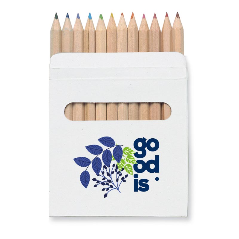 Etui personnalisable pour 12 crayons de couleurs publicitaires 