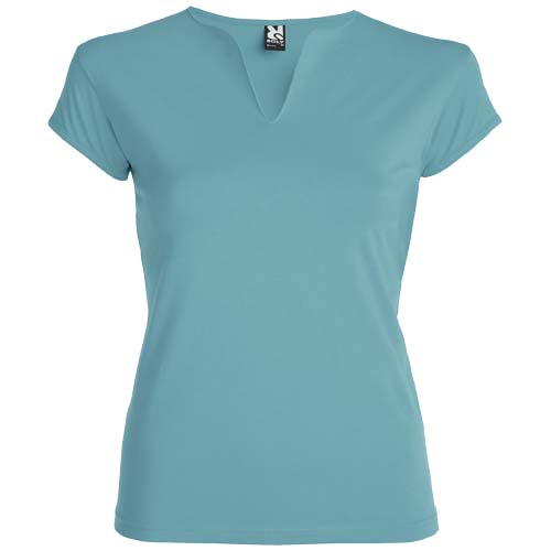 T-shirt publicitaire femme en coton certifié Belice 200 g_Bleu cendré