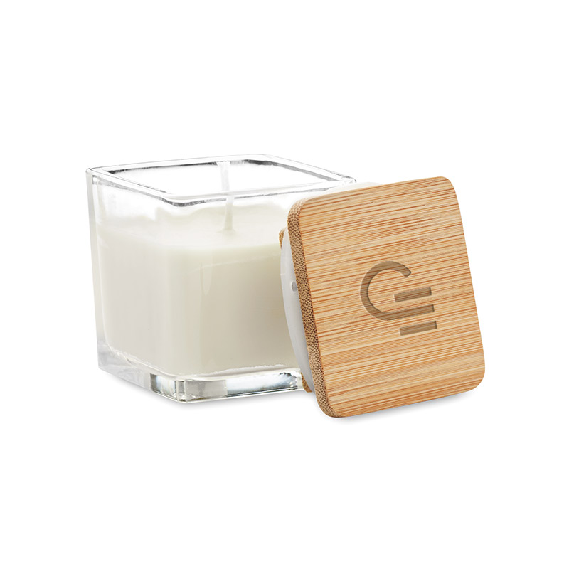 Bougie végétale parfumée en verre et bambou Pila 50 g_01