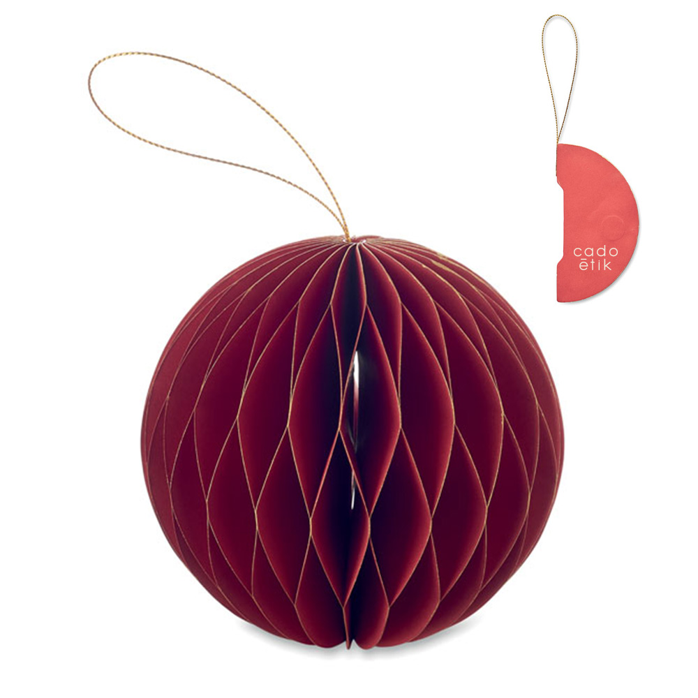 Boule de Noël en papier plié recyclé et certifié HarmoBauble_01