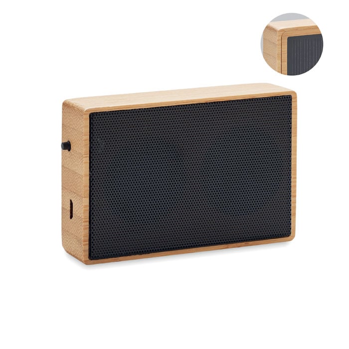 Enceinte nomade solaire en bambou Solae 3W_Bois