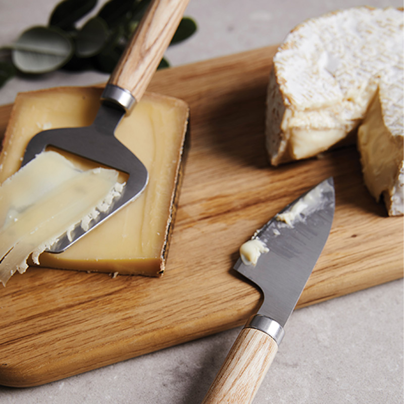 Ensemble de 3 couteaux à fromage en bois et inox Vinga Retro_03