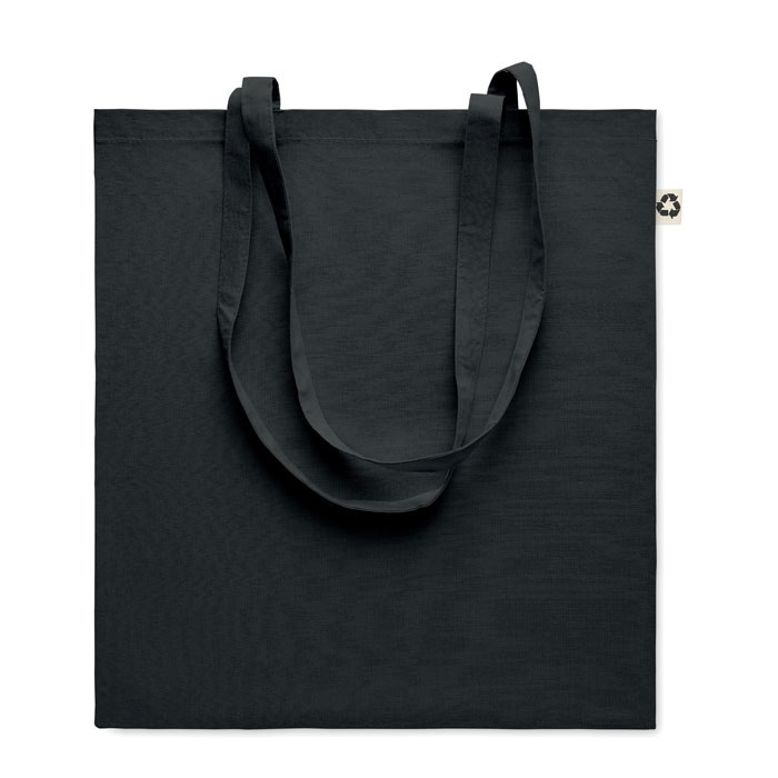Tote bag publicitaire en coton recyclé Zoco Colour 140 g_Noir