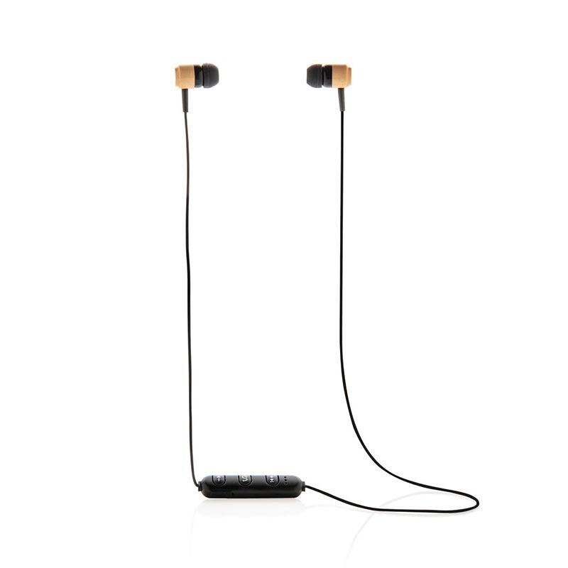 Ecouteurs Bluetooth en bambou Kali_02