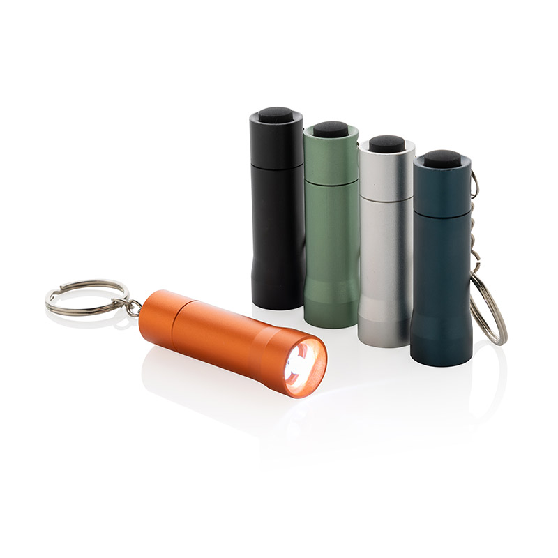 Porte-clés lampe torche en aluminium recyclé certifié Flash_02