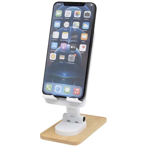 Support de téléphone pliable en plastique recyclé et bambou Alfirk_01