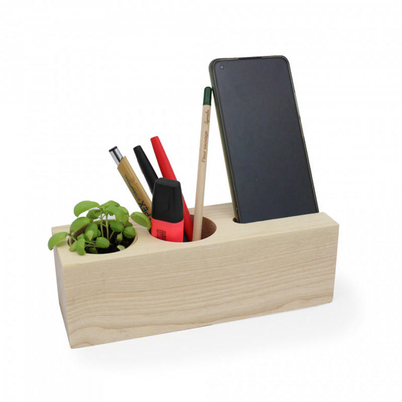 Organisateur de bureau en bois avec semis Sok_02