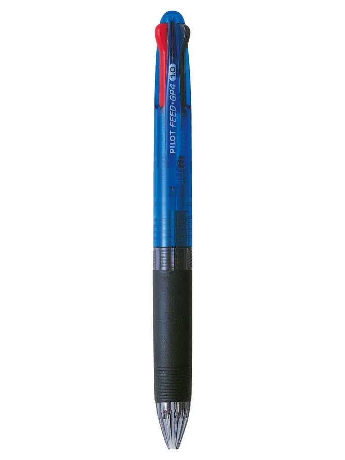 Stylo bille 4 couleurs en plastique recyclé Pilot® Feed GP4_Bleu